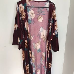 Velvet Floral Kimono
